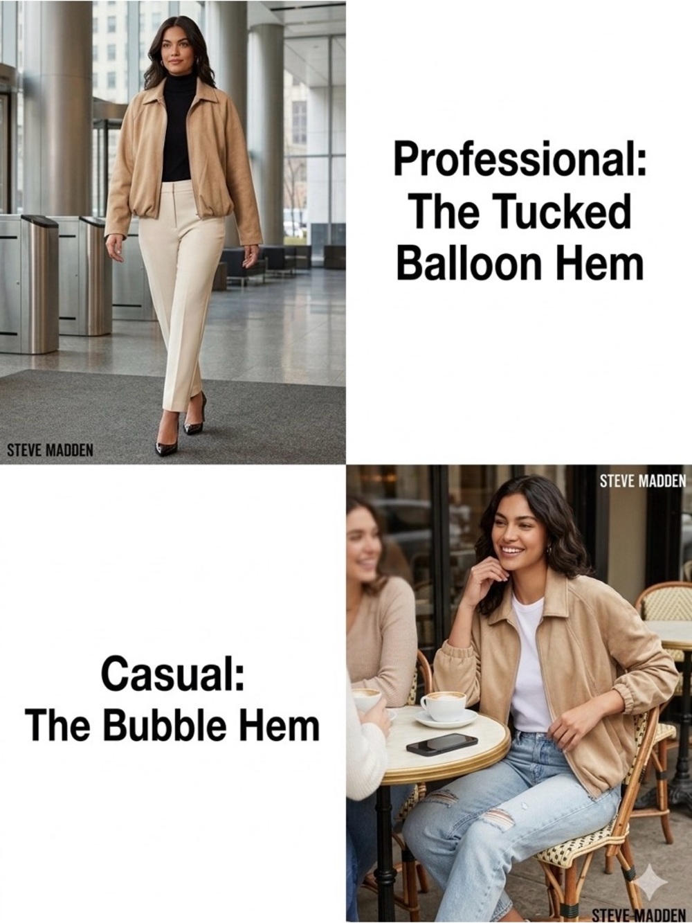 Steve Madden Tan Suede Bomber Jacket